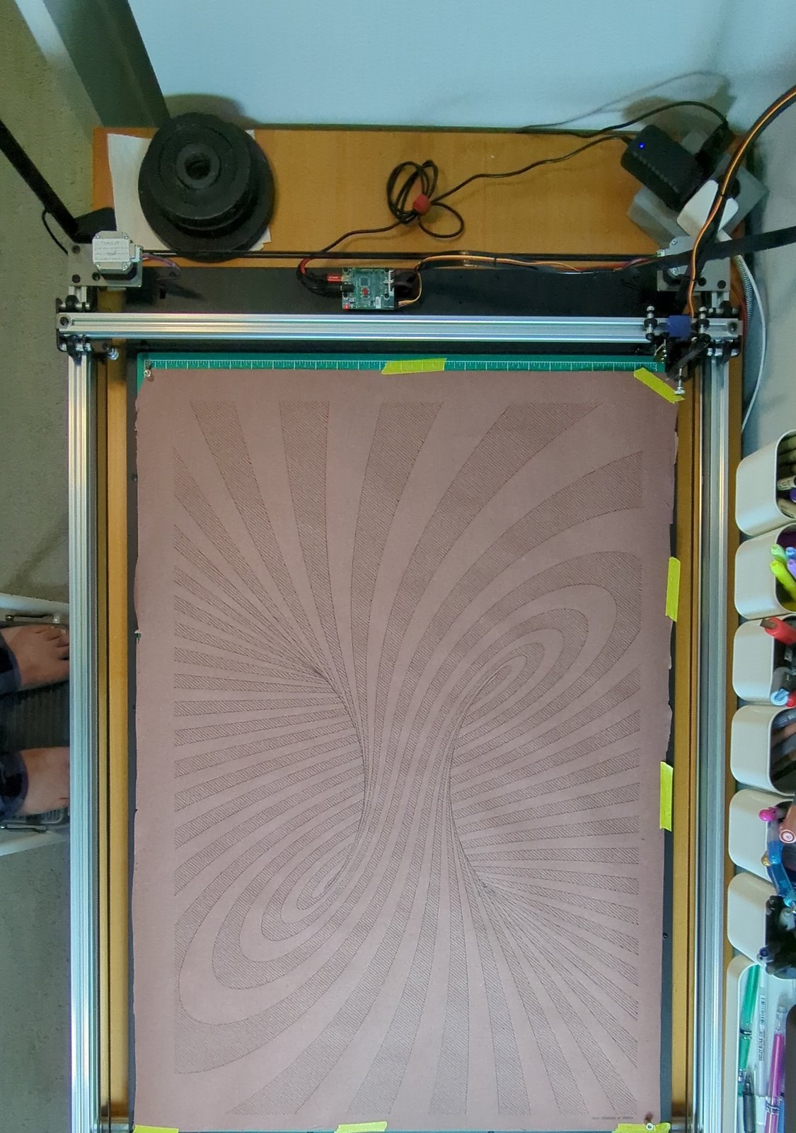 The torus on the bed: a full 36 by 24 sheet on toned paper.